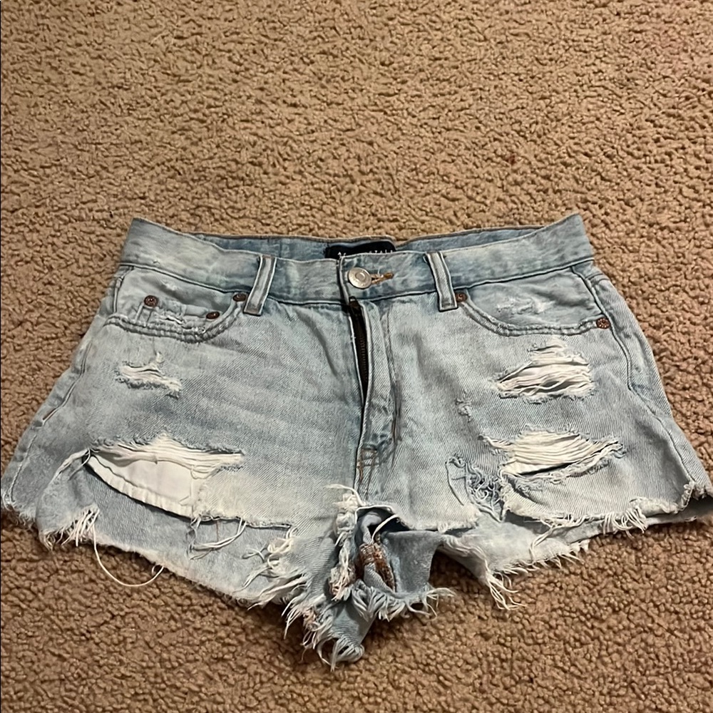 Aeropostale Blue Jean Shorts Distressed Cut-Offs